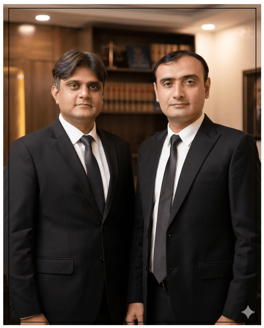 M. Ijaz Mughal with a colleague at the office